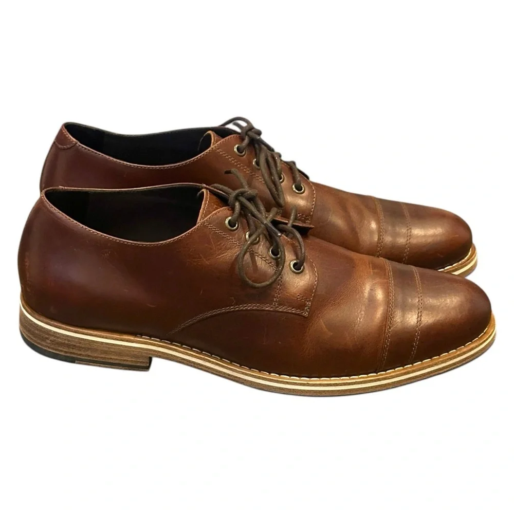 Helm The Bradley Full Grain Krumenauer Leather Dress Shoes Brown Men’s 13 $230